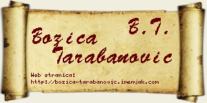 Božica Tarabanović vizit kartica